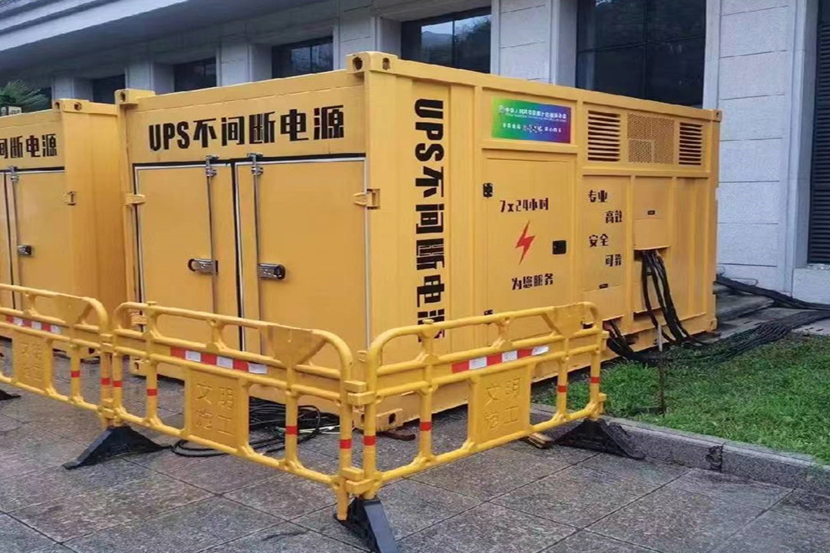 肃州发电机租赁施工现场