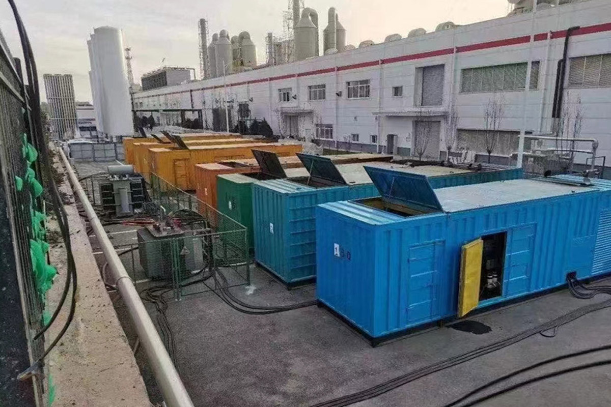 肃州发电机租赁施工现场